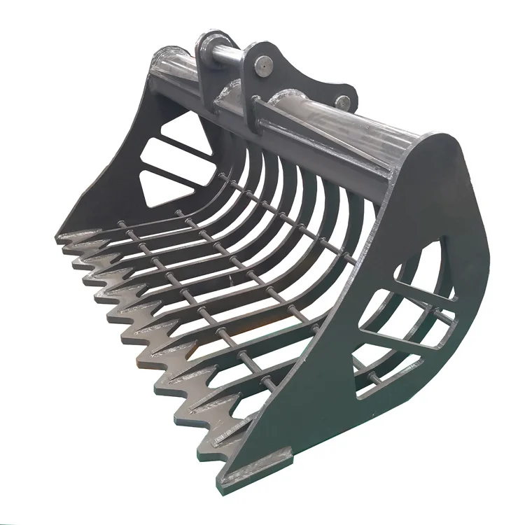Excavator Dustpan Skeleton Bucket Sieve Bucket with Teeth