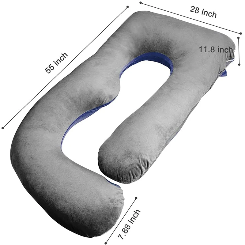 High Quality Customized J Shaped Body pregnancy pillow multi functional for Sleeping