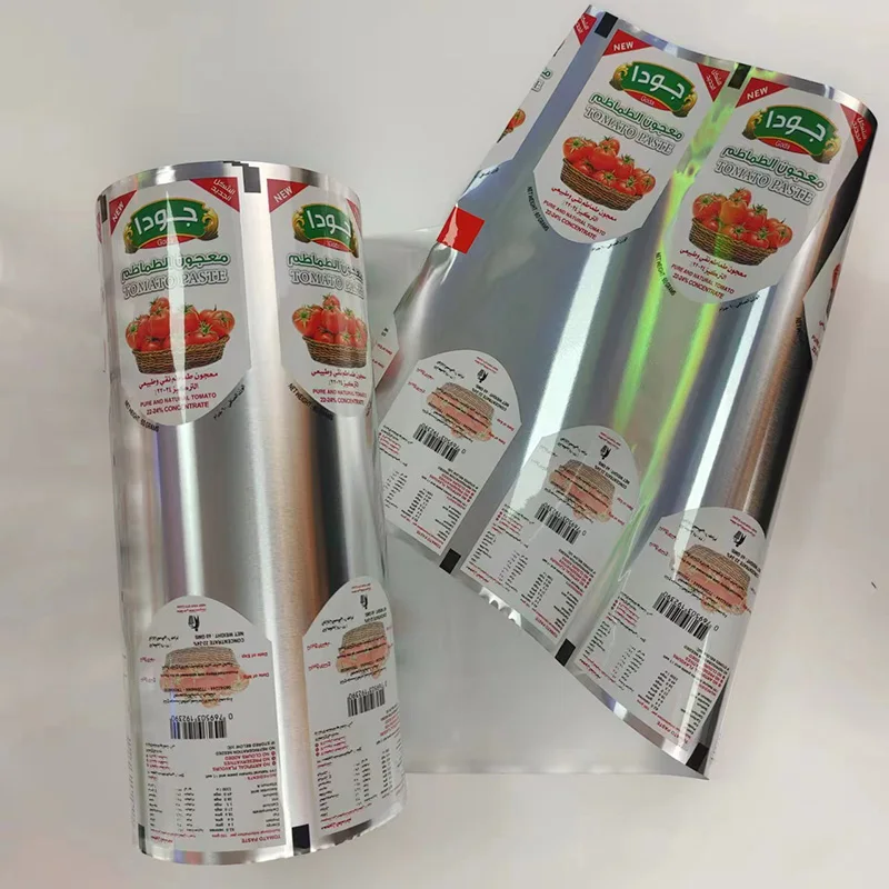 Custom Print Roll Film With Logo Food Packaging Plastic Aluminum Foil Laminated Roll Film