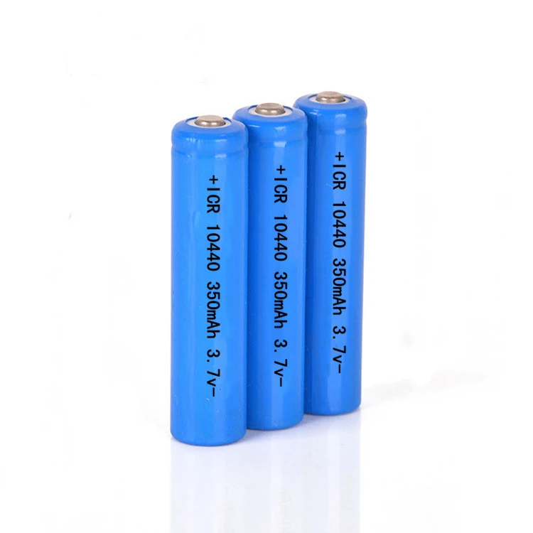 10440 AAA Size 3.7V 350mAH Rechargeable Lithium ion Battery Cells
