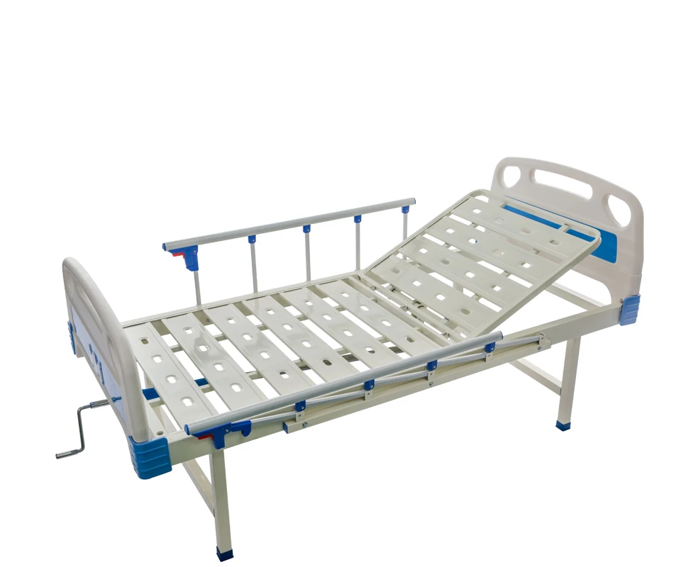 Manufacturers Supply Nursing Care Hospital 1 function Manual Flat Paralysis Patient Medical Hospital Bed