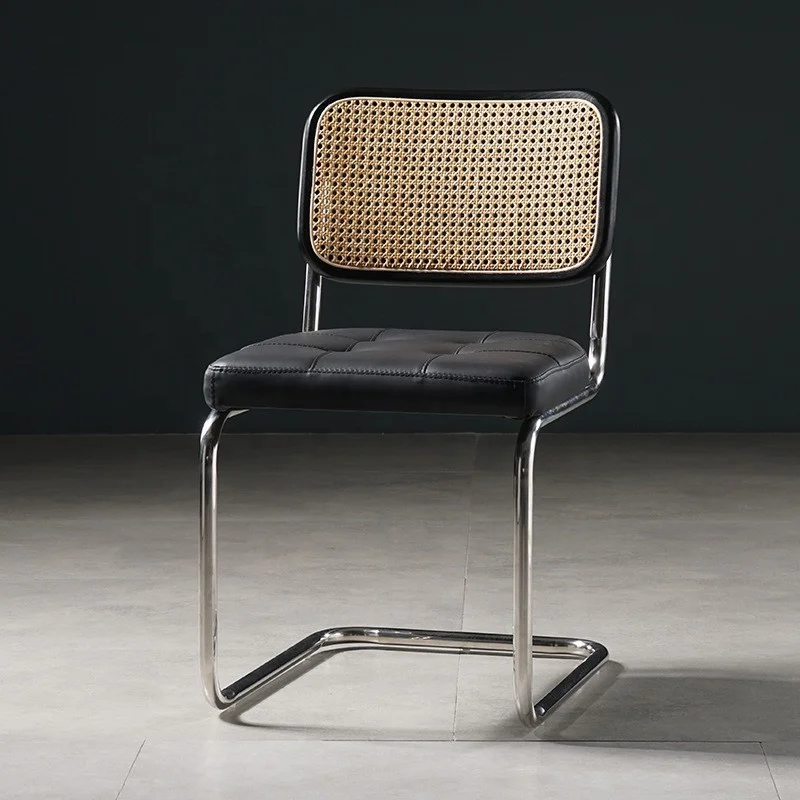 2024 Nordic Ancient Style Rattan Weaving Backrest Leisure Dining Room Furniture High Quality Chair