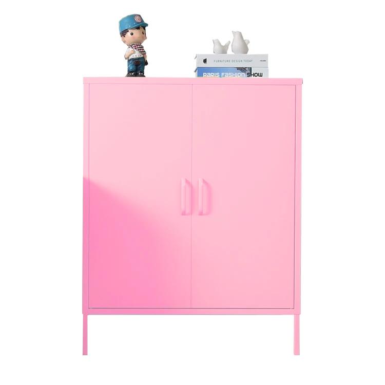 High Quality Custom steel file cabinet 2 doors metal  pink file cabinet metal living cabinet