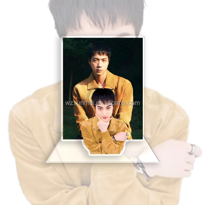 Bangtan Boys Kpop JIN Акриловая Двухсторонняя подставка акриловая