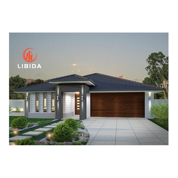 Modern and luxury design light steel fame prefabricated house villa modular home with 4 bedrooms and 4 bathroom for sale