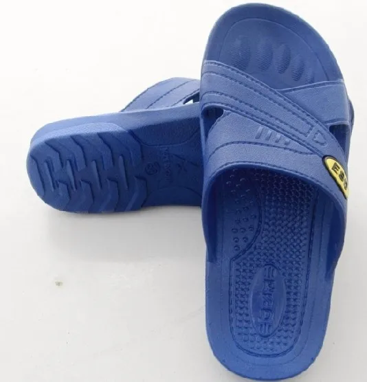 Top Quality Blue Black Manufacturer Unisex Non-slip Work Cleanroom Sole Antistatic Esd SPU Slipper