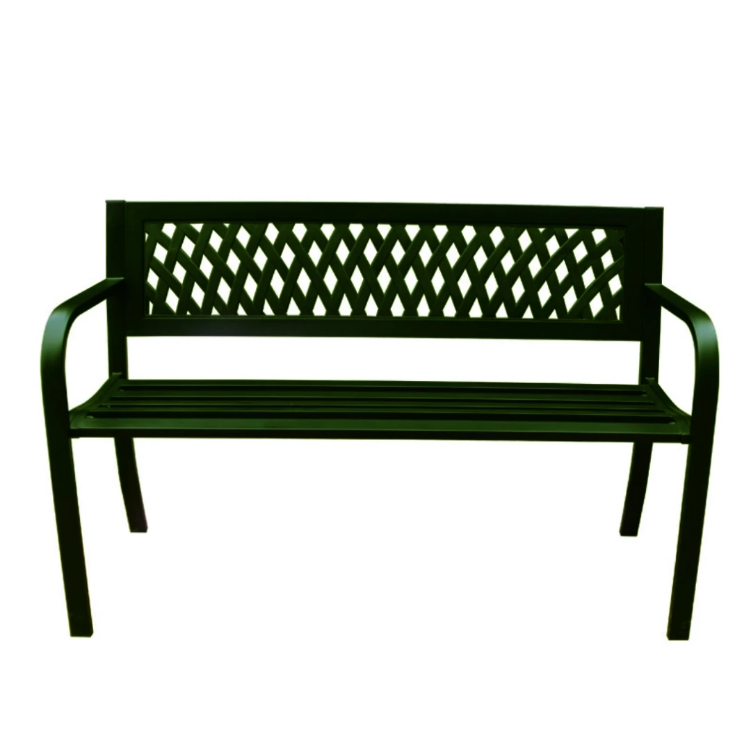 Custom logo Garden terrace Outdoor patio park bench Backyard iron lounge bench