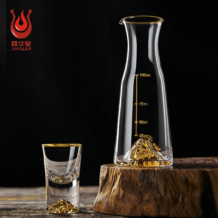 Hot sale Gold wine separator Mountain shape Wine set