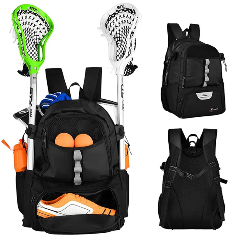 custom waterproof hockey stick bag equipment back pack lacrosse backpack