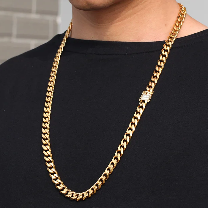 18k Gold Link Chain Men Jewelry