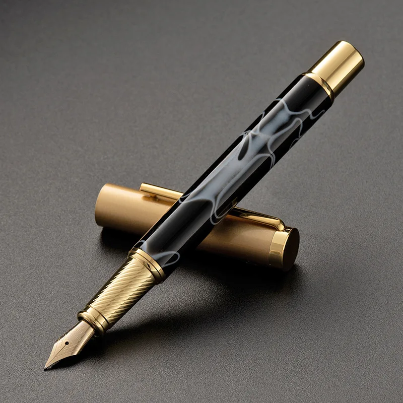 Wholesale acrylic body pen adult calligraphy practice pen printing LOGO High end Beauty colorful elegant design Fountain Pen