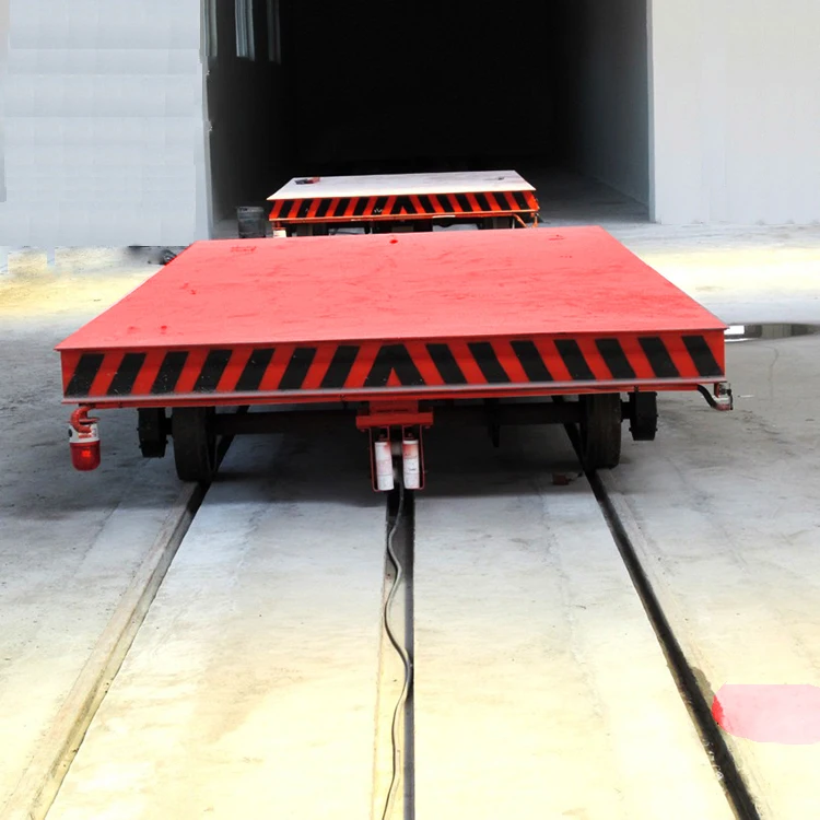 Hongqi Container Yard Twin/Transition Track Self Propelled Flat Cart