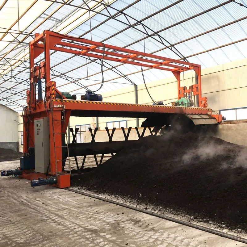 Electric Organic Groove Type Waste Fertilizer Small Compost Turner Making Machines for Manure Mushroom