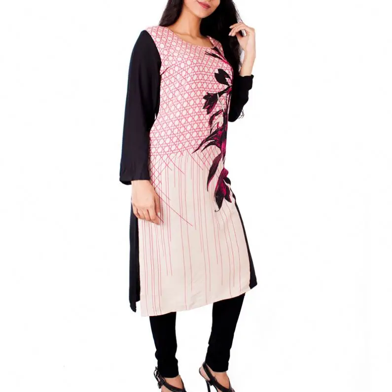 2019 High Quality Fancy Kurti Tops Muslim Clothing Sarees Indian With Islamic Simple Cotton Kurtis