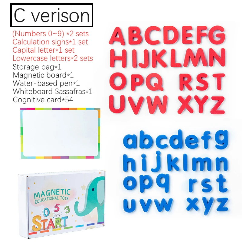 
EVA Magnetic Letters And Numbers Drawing Writing Board Montessori Educational Spelling Scrable Toy for Kids Kindergarten Tools 