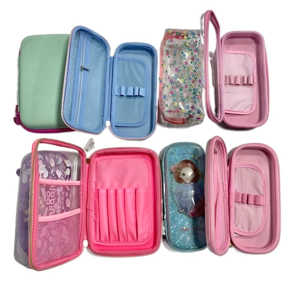Children 3d Pen Case Stationery Student Pencil Case Transparent Popular PVC Plastic Opp Bag Hard Case School Plastic Envase