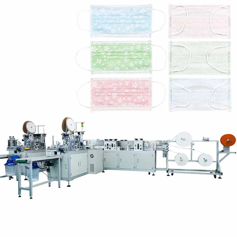 Inward ear cord type pleated mask machine (1 mask body molding device 2 ear cord welding device)