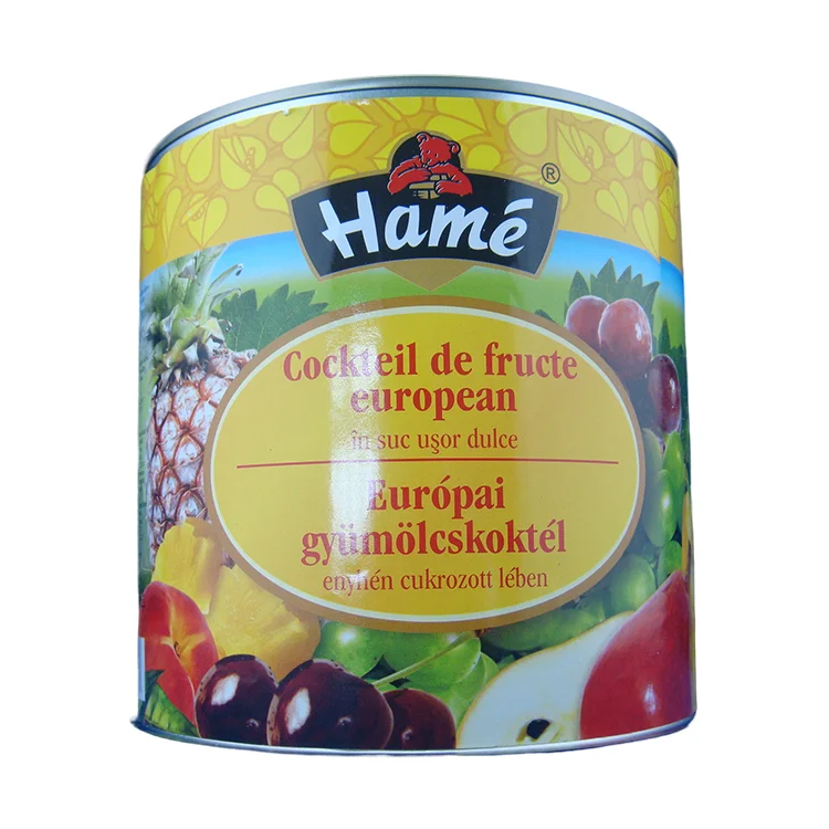 Custom 410g/820g/2500g/3000g Can Fresh Food Canned Cocktail Mix Fruit