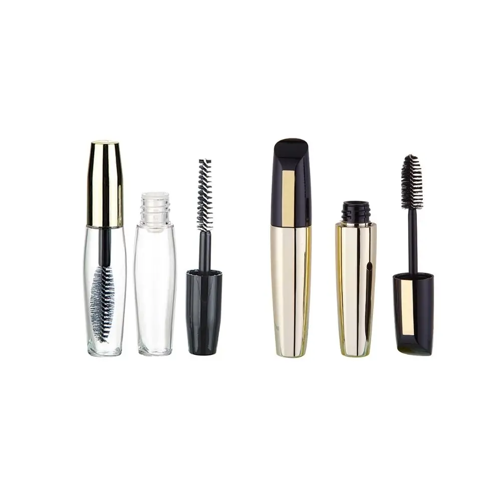 Factory Price Custom Logo Empty Mascara Tubes Bulk Colorful Gold Green Mascara Tube With Brush