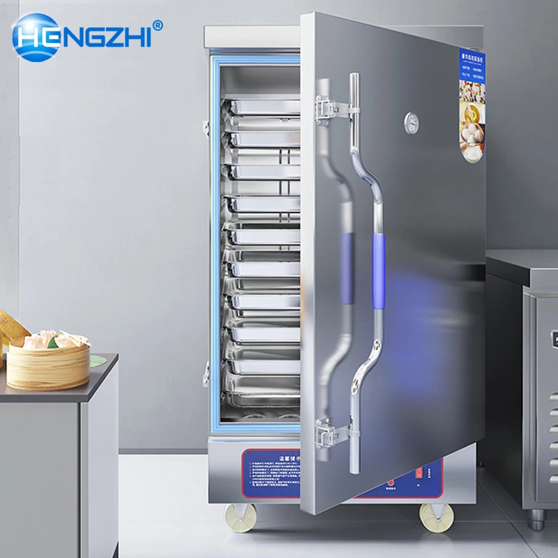 8 Plates Gas Rice Steaming Cart Commercial Rice Steaming Cart For Restaurant