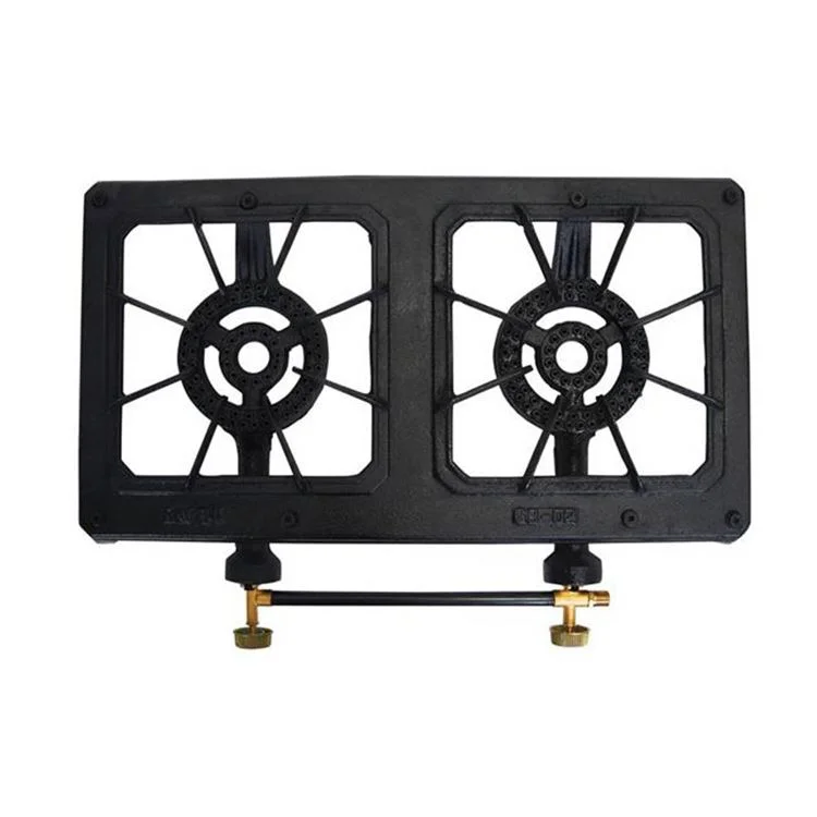 China Manufacturer Factory Price Portable Wok Burner Cast Iron Gas Double Stove