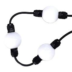 360 Degree Dmx Led Ball Curtain Matrix Software 24v Dmx 40/50mm 3d Clear/milky RGB Pixel point Light Body PVC