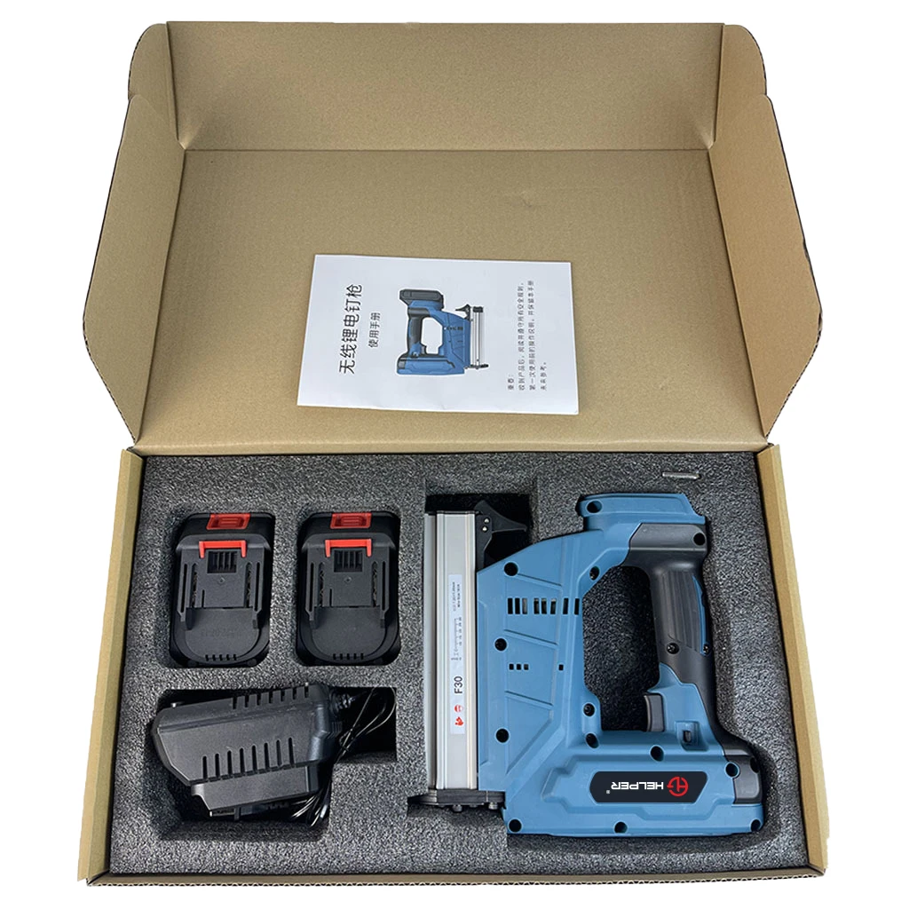 F30 Lithium Electric Staple Gun 2 in 1 Cordless Brad Shooting Nail Guns Portable Nailing Tools Machine Battery Framing Nailer