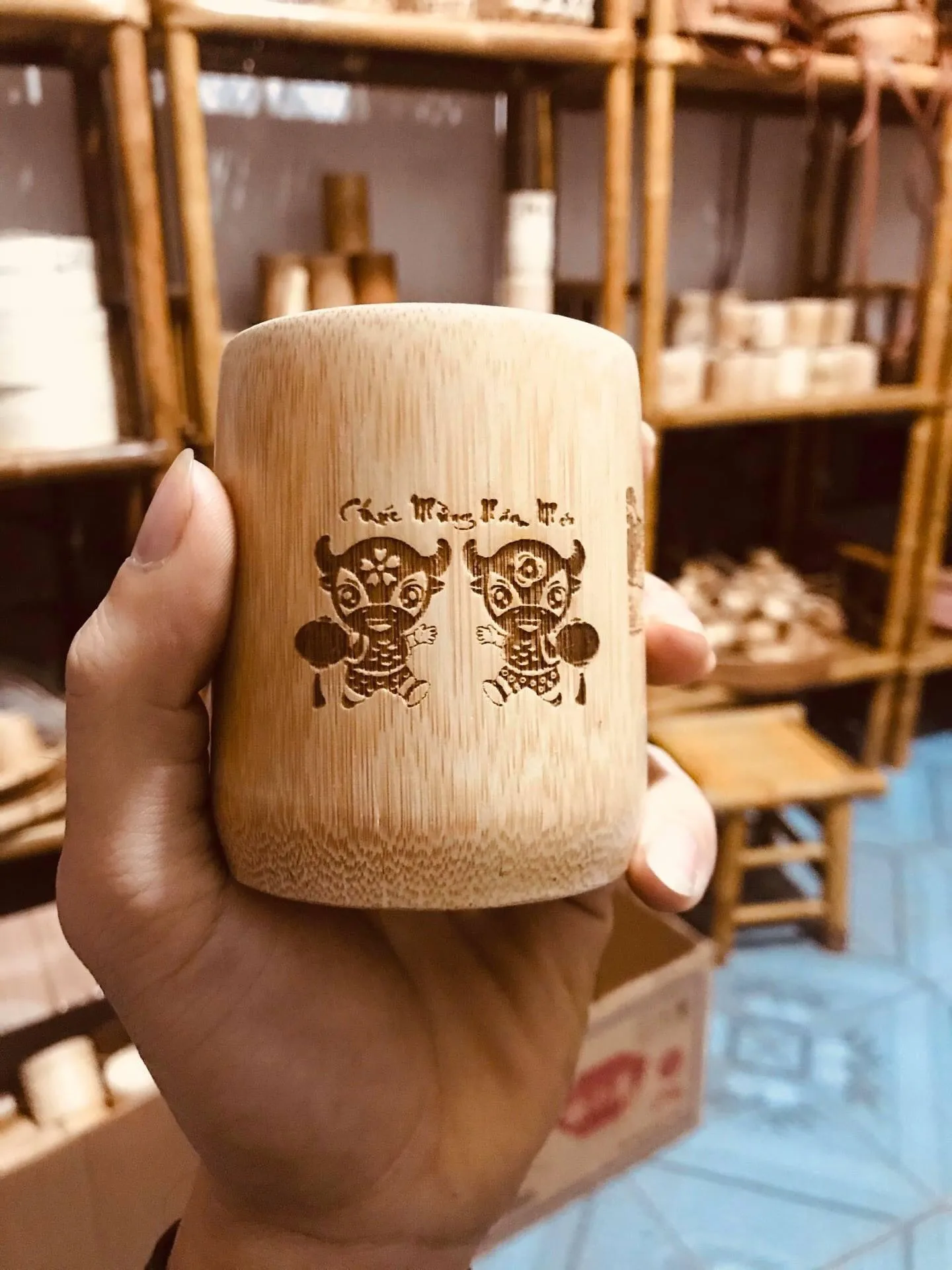 Natural Drinking Bamboo coffee cups and tea cups Eco-friendly From Vietnam