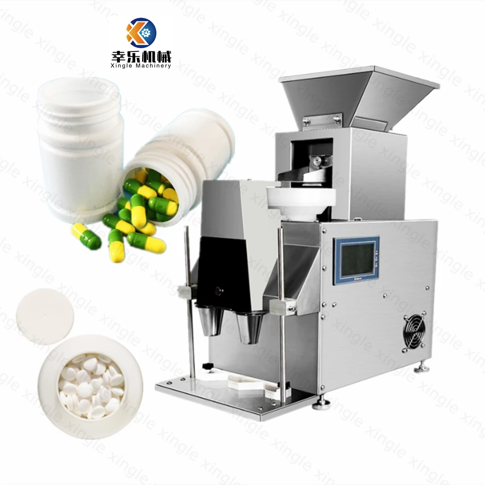 Desktop electric small count medicine pill counter automatic tablet counter machine capsule counting machine for bottle filler