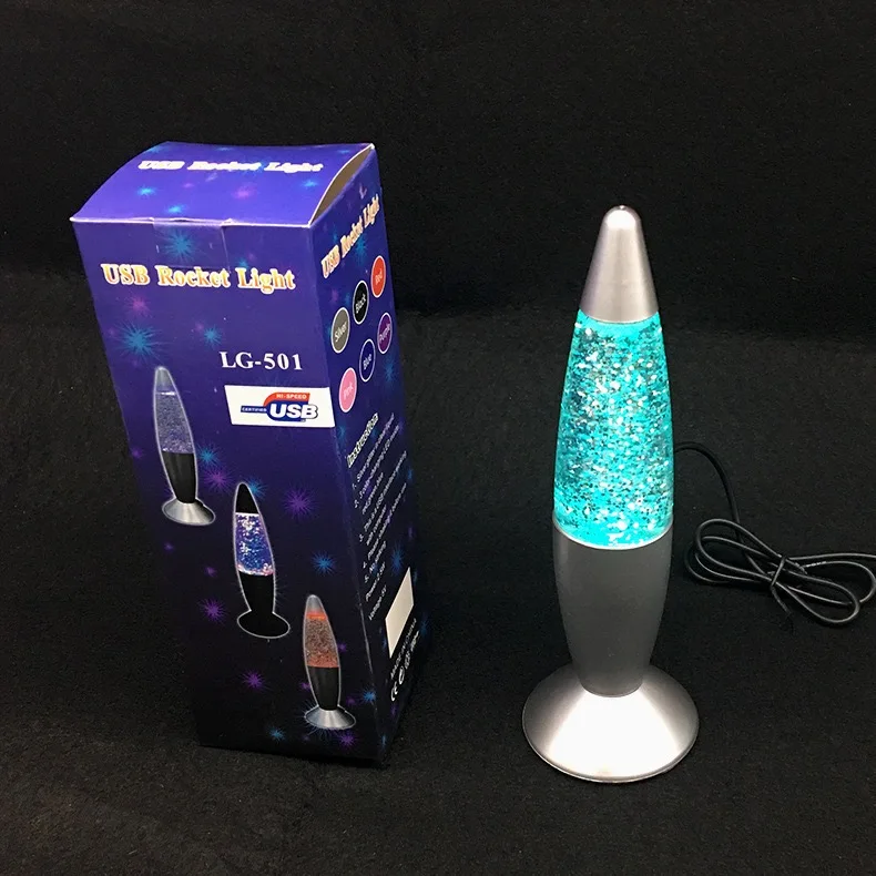 Лава лампа с воском динамический визуальный сенсорный ночник настольная USB Rocket light