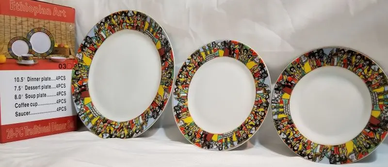 2022 hot sale 20pcs dinner set for habesha saba design