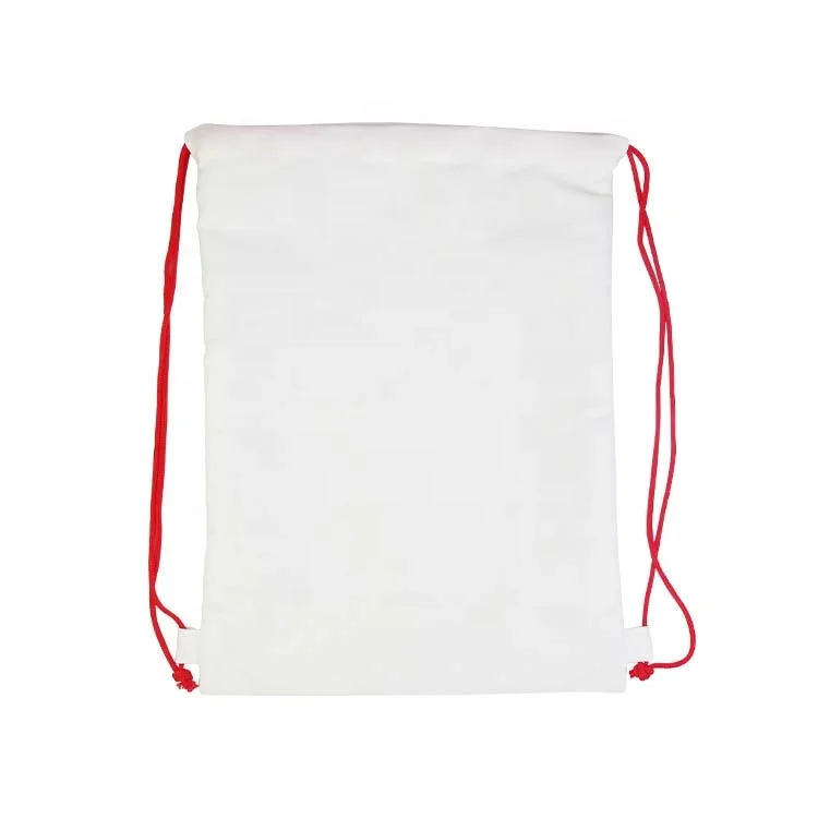 OEM Sublimation Blanks Recycled Polyester Canvas Custom Sport Backpack With Drawstring