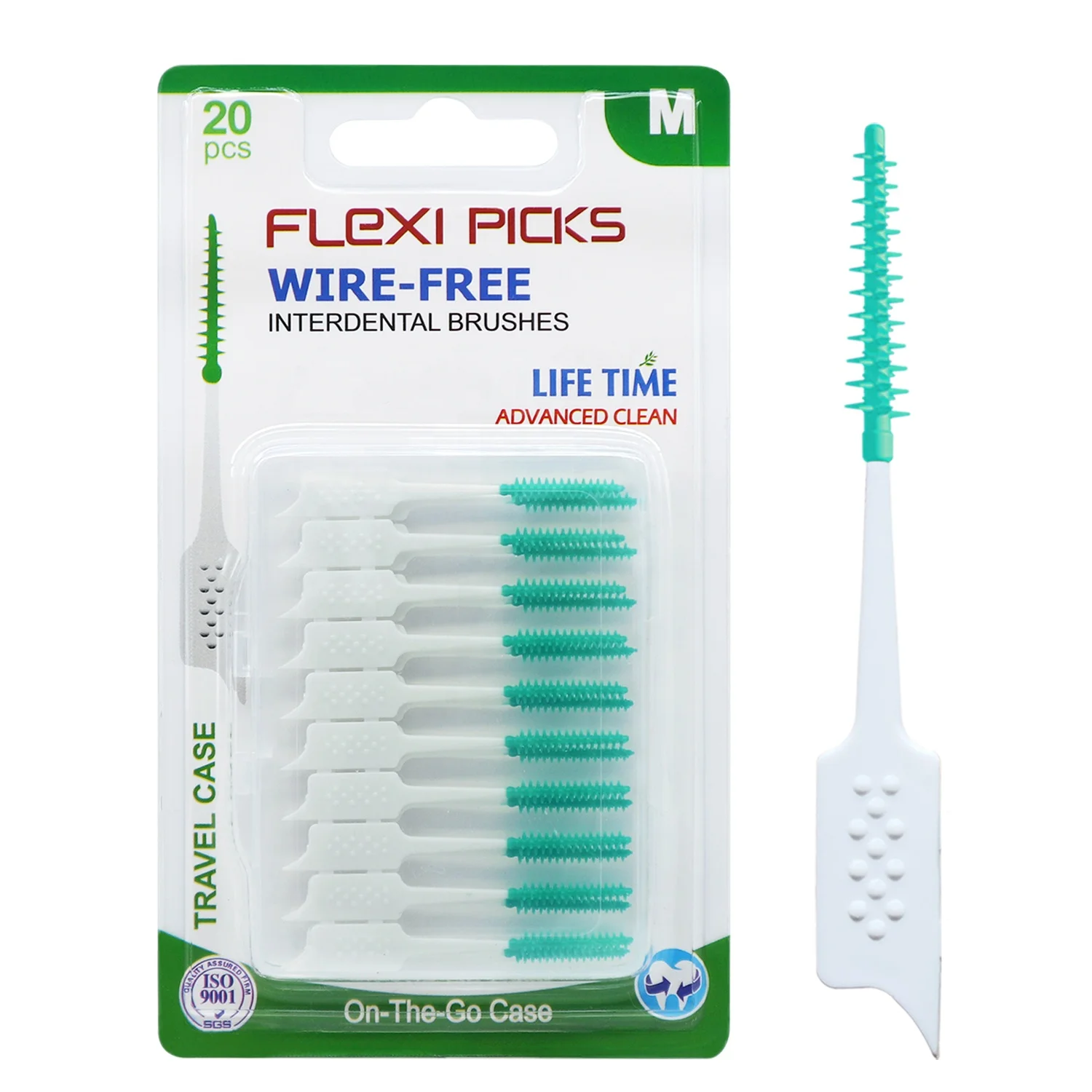 2 in 1 interdental toothbrush picks wire free Interdental plastic oral tooth pick Disposable Interdental toothpicks