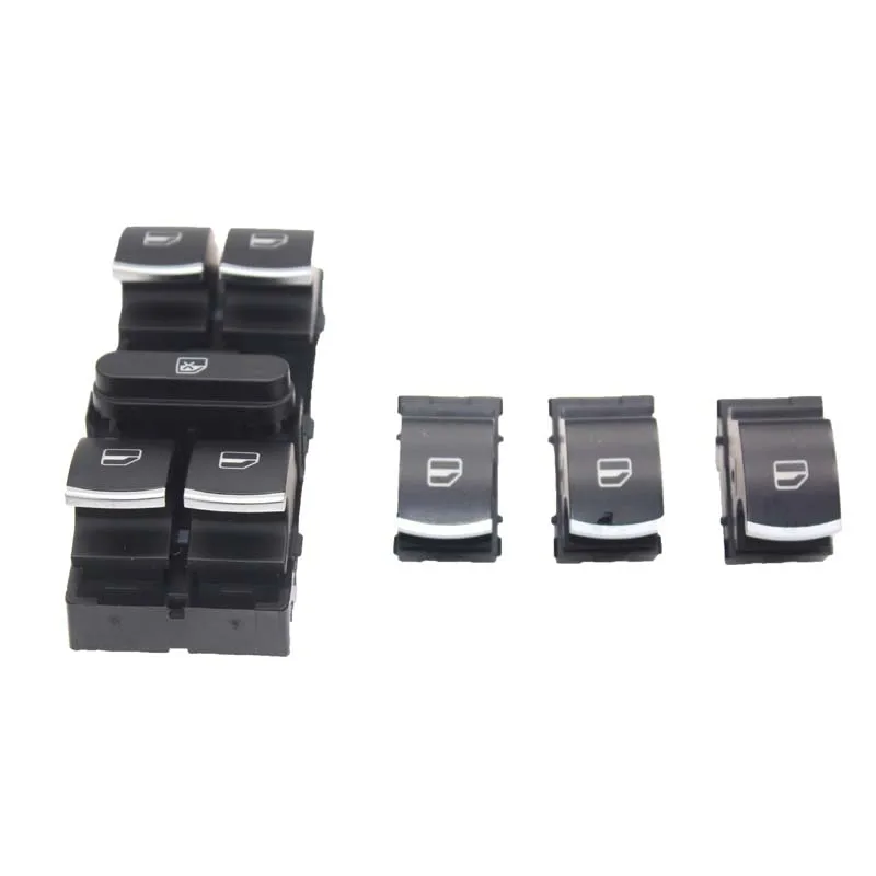 Silver finish switches  for Golf mk6 passat B6 without folding mirror and with auto headlight
