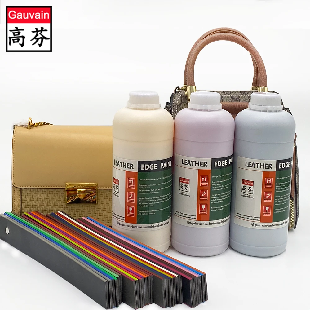 Economic series water based leather edge ink different colors one-time coating fullness leather edge paint