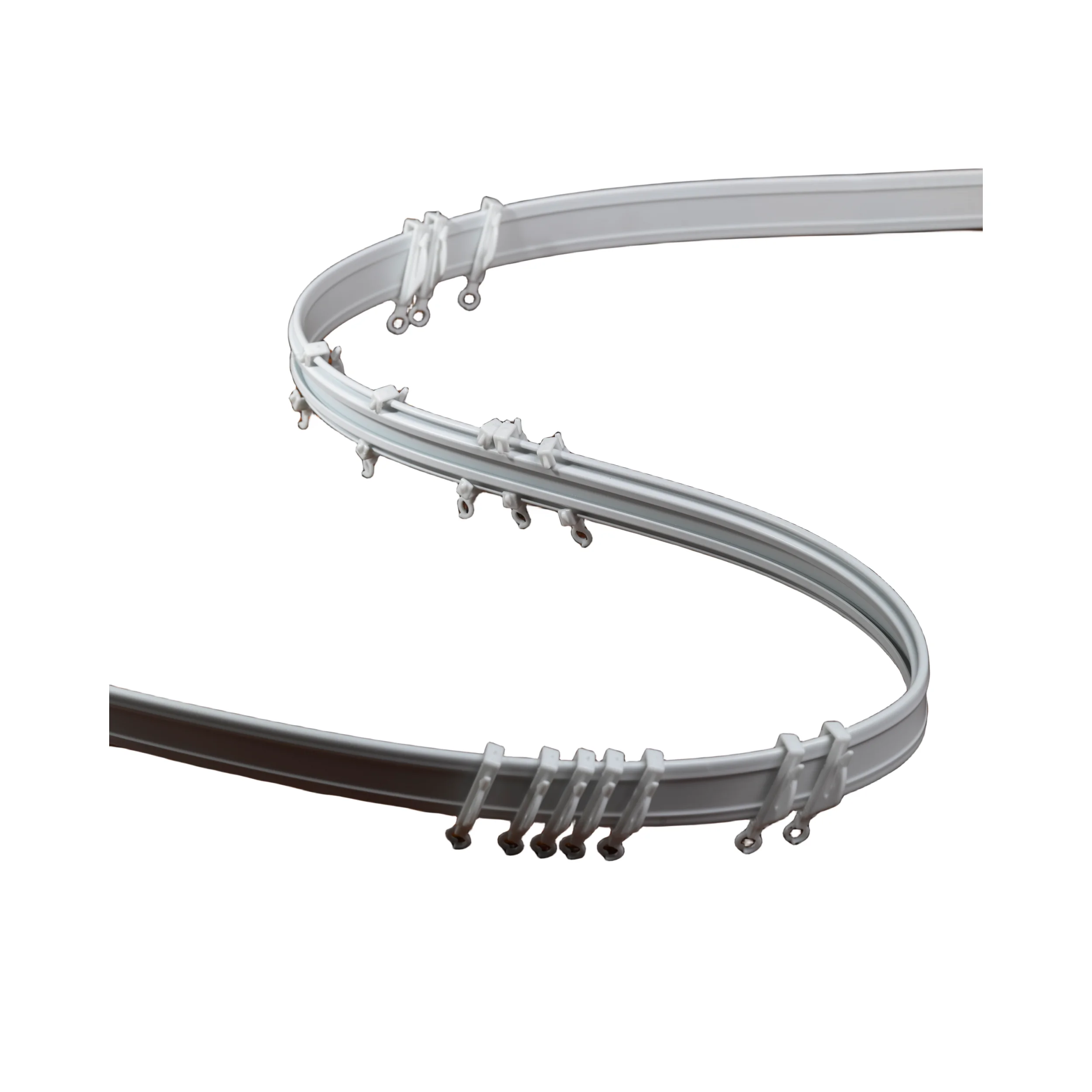 flexible  pvc screen hooks window curtain track ceiling mount curtain track glider plastic curtain rod
