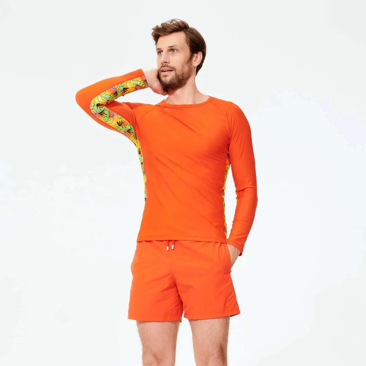 Wholesale Price Summer Customized Logo & Design  Long Sleeve Sublimation Shirt Printing Rash Guard For Sport Men Surfing