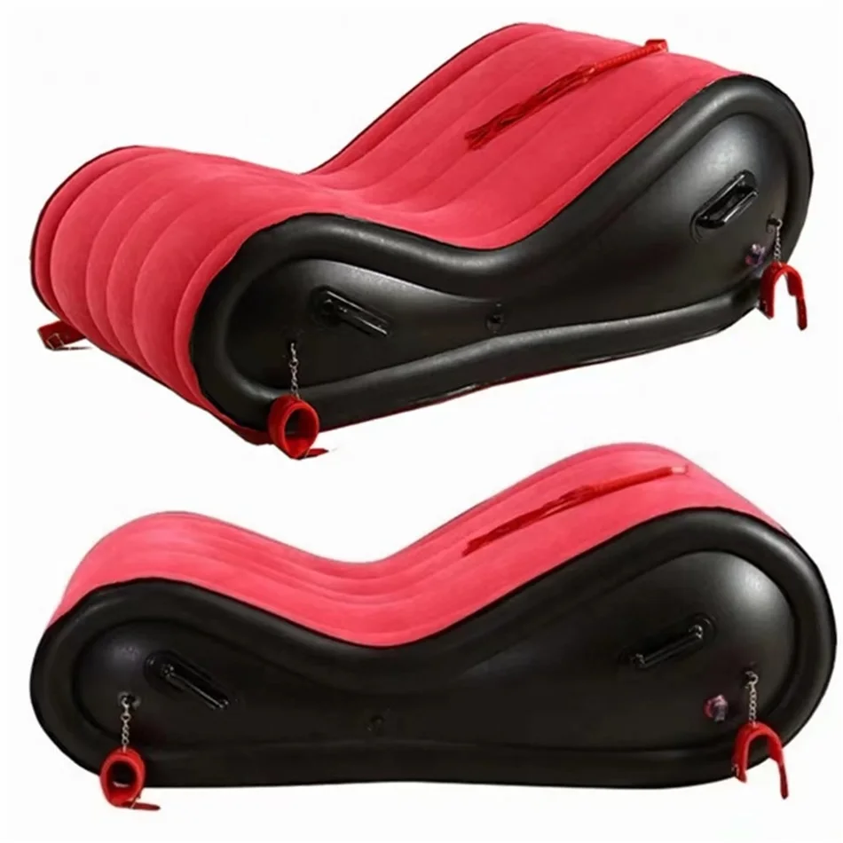 Multifunction Inflatable Bed Sofa For Travel Beach Chaise Fold Bedroom Sex Furniture ArmChair Velvet PVC Leather Bed Frames