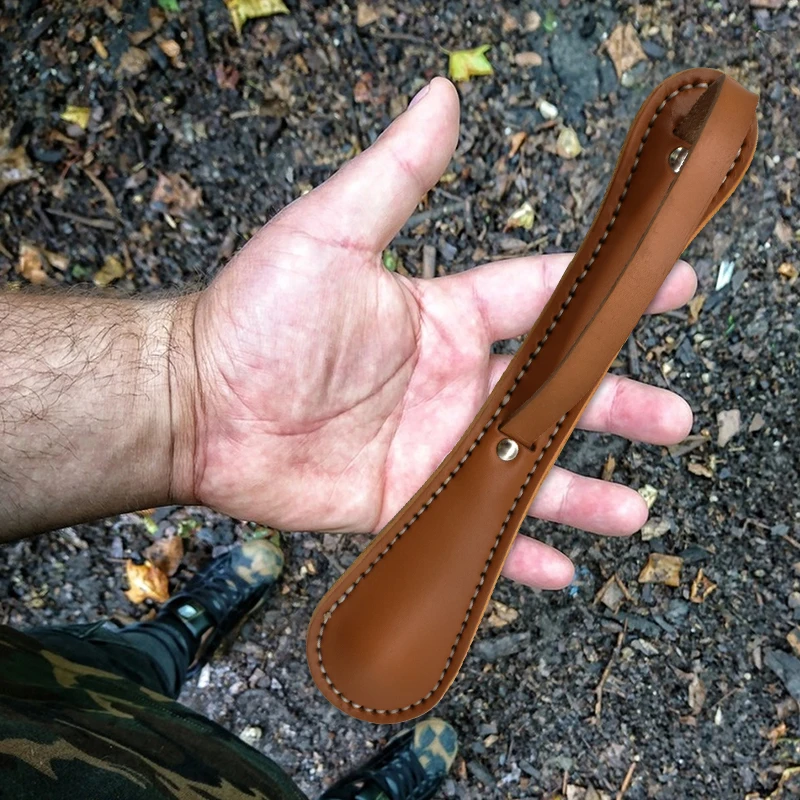 Boston Leather Racket Multi-function Self-defense Cowhide Racket Contains Lead Block Portable Tactical Self-defense Tool