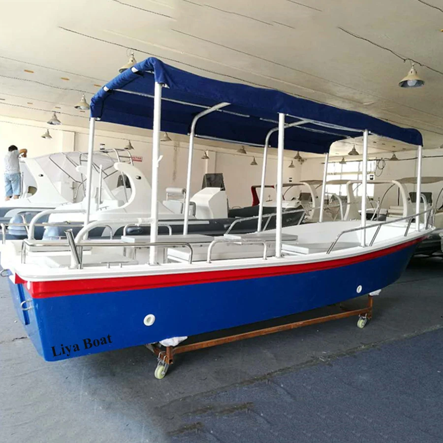 Liya 5.8m small passenger boat fiberglass tour boat for 8 persons