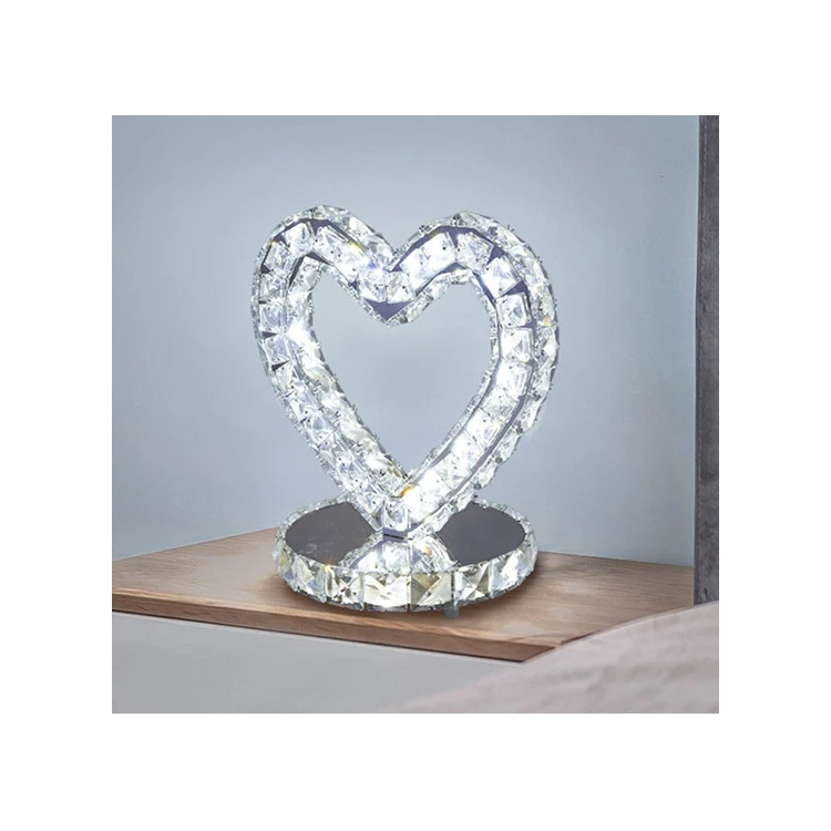 light touch control cordless led light luxury crystal table lamp  bedroom in different colours and shapes