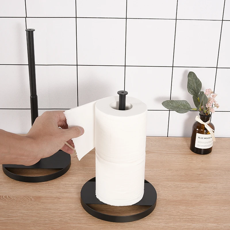 Free-Standing Expandable 6.5-13.8 Inch Kitchen Countertop Paper Towel Roll Holders Rack
