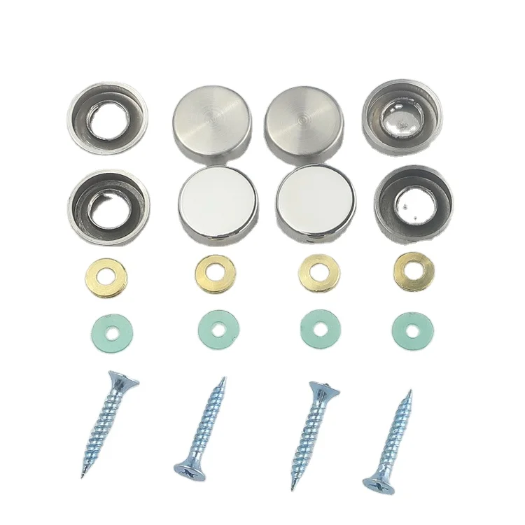 Decorative Nail Mirror Fixing Screws Plastic Washers Flat Advertisement Nail Fittings Brass Screw Cover