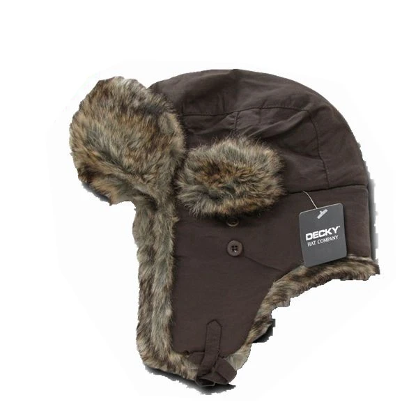 Wholesale Warm Winter Custom faux Fur Trapper Rrussian Ushanka Hat