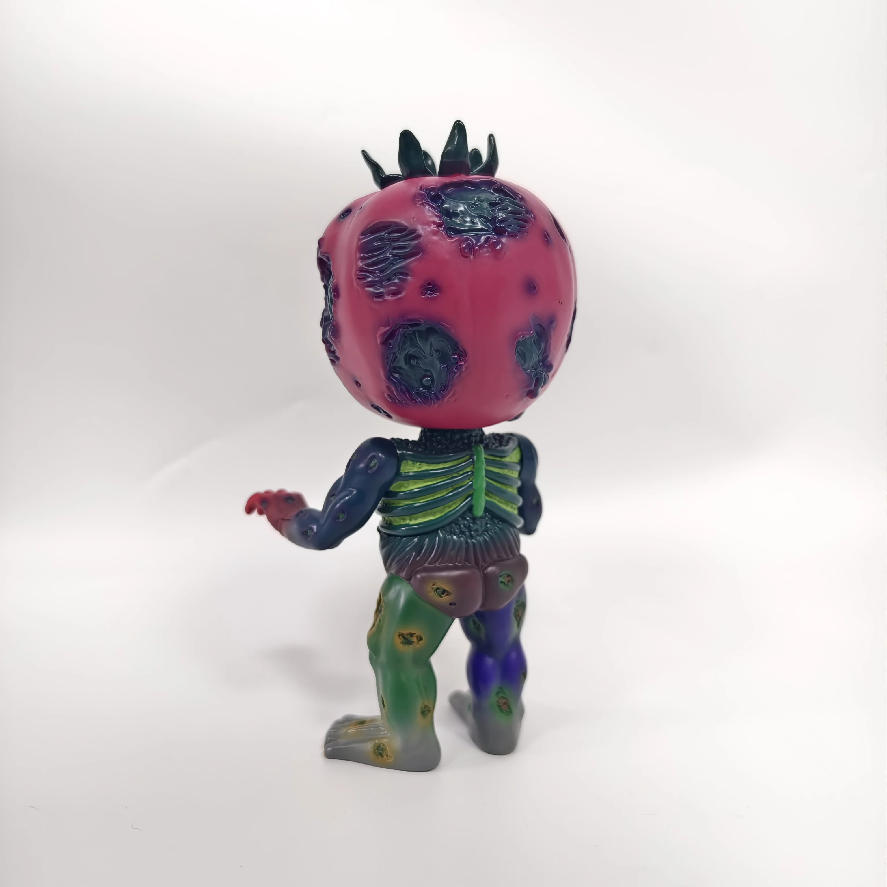 Demeng Wholesale Hot Toy Sofubi PVC Figurine Art Collectibles Rotocasting Fruit Tomato Monster Chinese vampire Soft Vinyl Figure