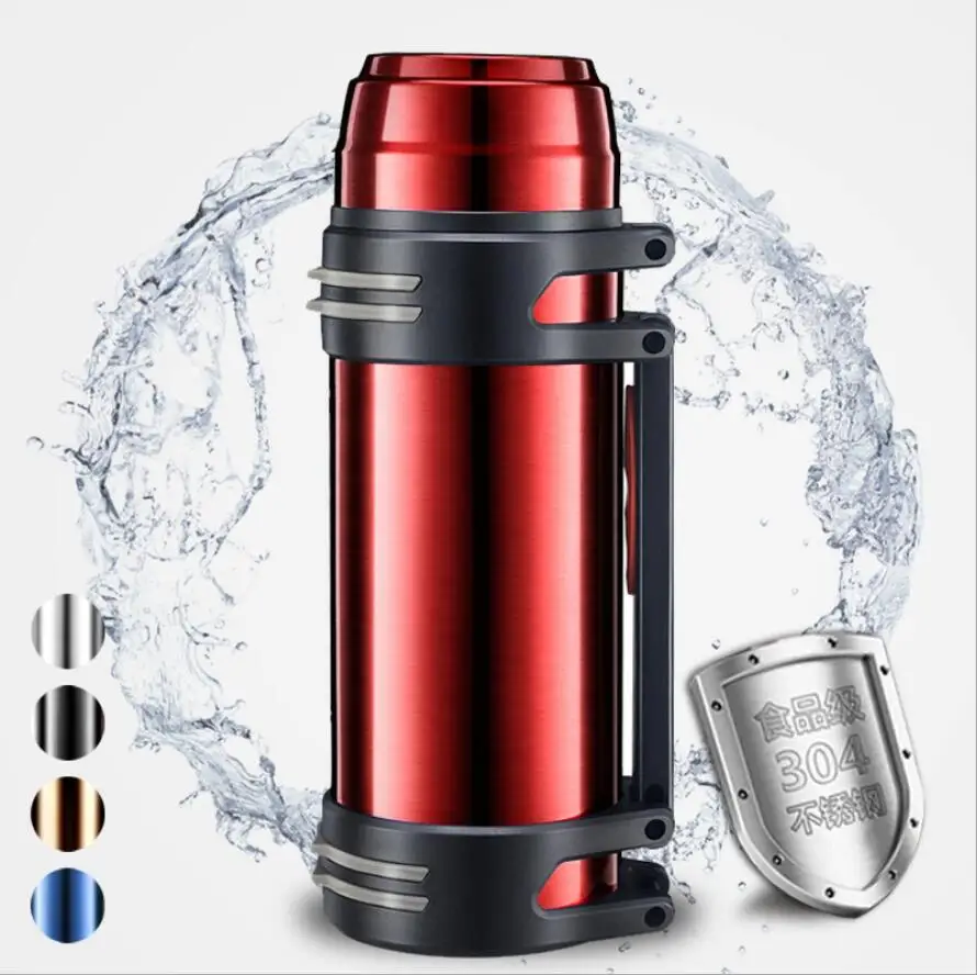 2000ml 2L liter stainless steel outdoor ports Large Capacity volume  Travel Bottle flask Thermos
