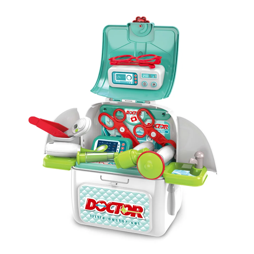 2020 new wholesale 2 in 1 kids toys doctor medical equipment set with various accessories in bag  Promote Learning Coordination
