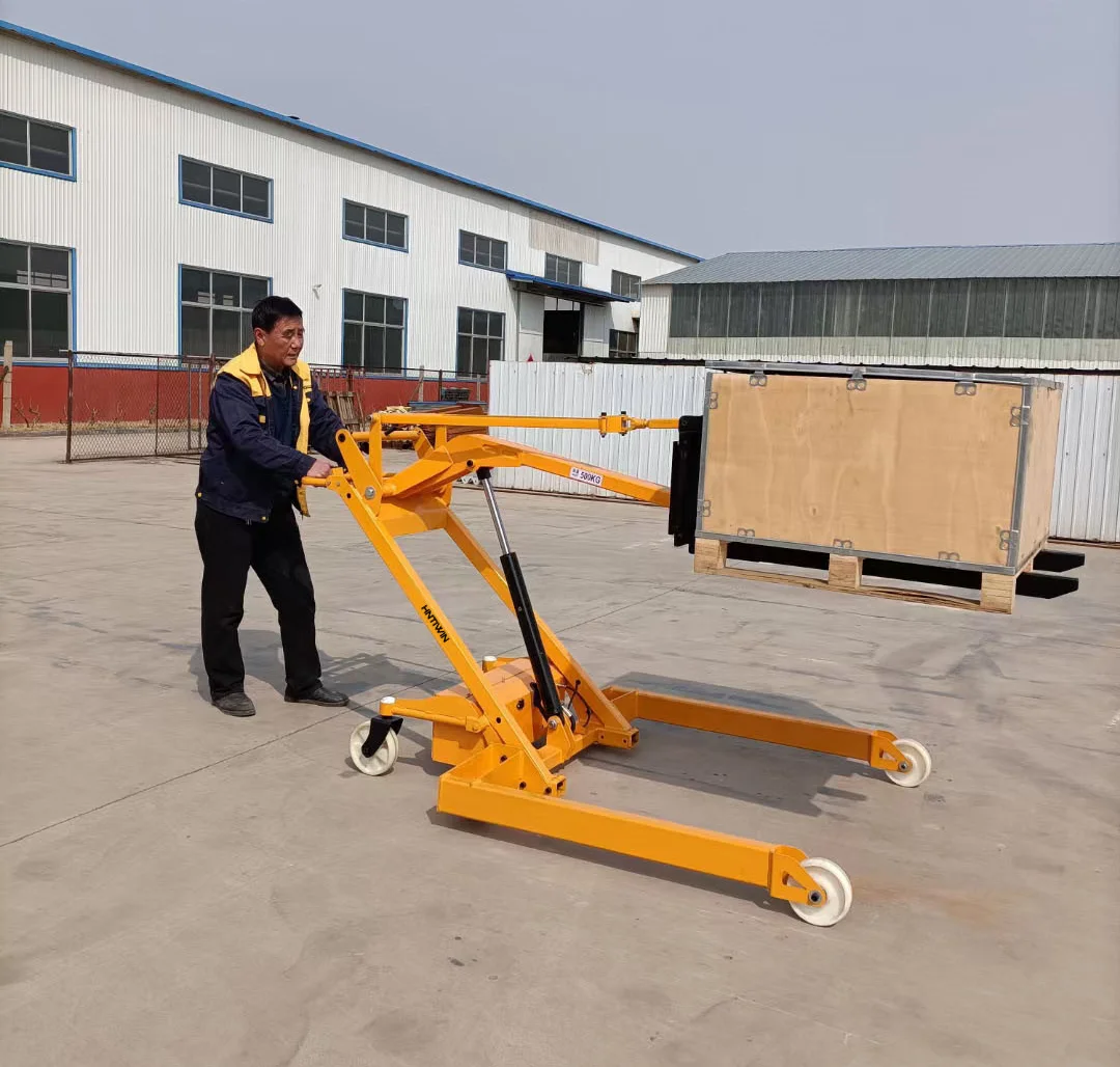 500kg 1.7m portable small electric forklift truck lithium battery 24v mini adjustable electric pallet fork lift