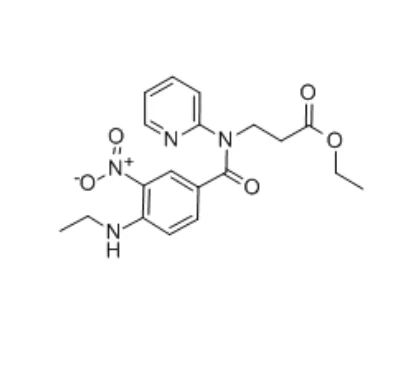 Этил-N-[4-(метиламино)-3-NITROBENZOYL]-N-PYRIDIN-2-YL-SS-ALANINATE CAS;429659-01-8