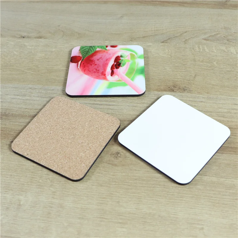 MDFSUB in stock mdf coaster 4mm Thick Eco-Friendly sublimation mdf Coaster 90x90mm Square Blank Sublimation MDF Coaster